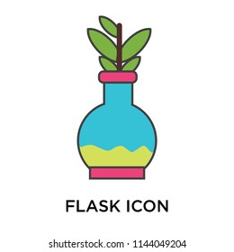 Flask icon vector isolated on white background for your web and mobile app design, Flask logo concept