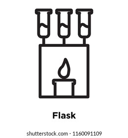 Flask icon vector isolated on white background, Flask transparent sign