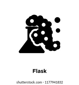 Flask icon vector isolated on white background, logo concept of Flask sign on transparent background, filled black symbol