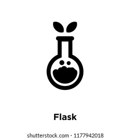 Flask icon vector isolated on white background, logo concept of Flask sign on transparent background, filled black symbol