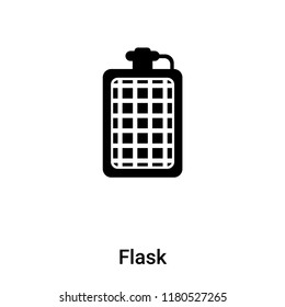Flask icon vector isolated on white background, logo concept of Flask sign on transparent background, filled black symbol