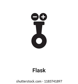 Flask icon vector isolated on white background, logo concept of Flask sign on transparent background, filled black symbol