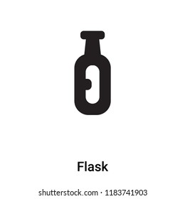 Flask icon vector isolated on white background, logo concept of Flask sign on transparent background, filled black symbol