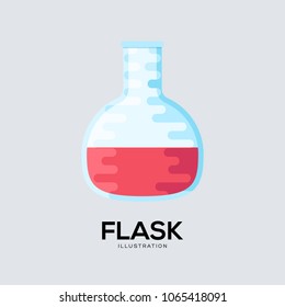flask  icon vector. flask sign on white background. flask icon for web and app