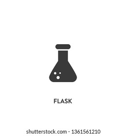 flask icon vector. flask sign on white background. flask icon for web and app