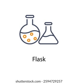 Flask icon in vector stock illustration