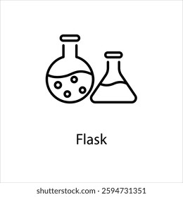 Flask icon in vector stock illustration