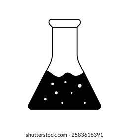 flask icon with white background vector stock illustration