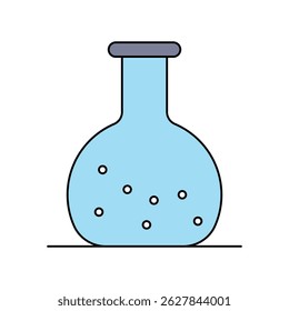 flask icon with white background vector stock illustration