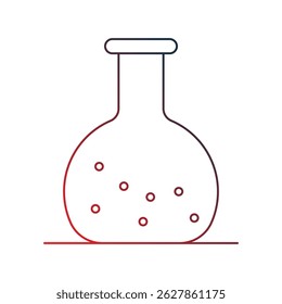 flask icon with white background vector stock illustration