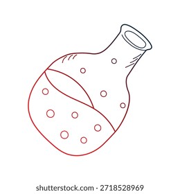 Icono de frasco con fondo blanco Vector Ilustración de stock