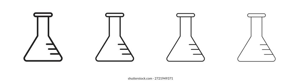 Los iconos de frasco delinean el diseño de Vector negro. Línea con trazo editable.