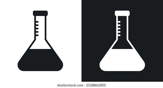 Flask icons. solid style vector