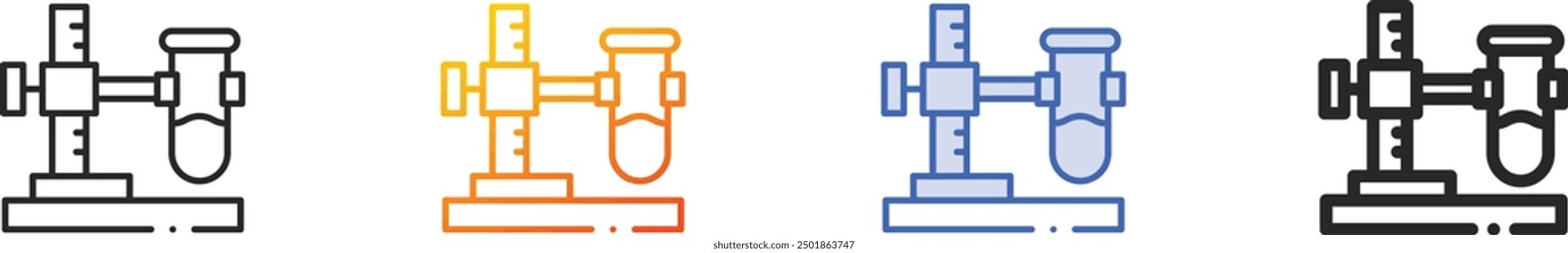 flask icon.Thin Linear, Gradient, Blue Stroke and bold Style Design Isolated On White Background