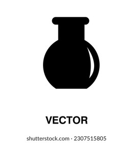 Flachsymbol, Vektorgrafik. Flaschensymbol, einzelne Illustration auf weißem Hintergrund, Flassesymbol.eps