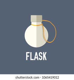 flask illustration symbol object. Flat icon style concept design