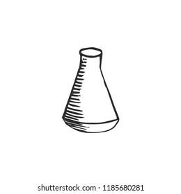 flask isolated on white background, vector illustration