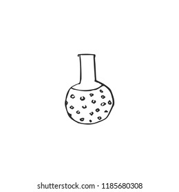 flask isolated on white background, vector illustration