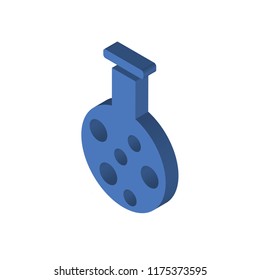 Flask isometric left top view 3D icon