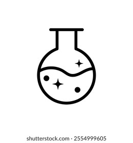 Flask lab icon logo design template isolated