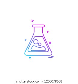 flask lab icon vector design