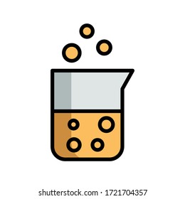 flask - lab icon vector design template