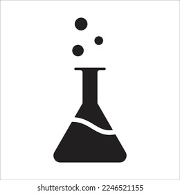 flask lab icon vector design template