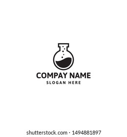 Flask lab logo template. Medical. Vector