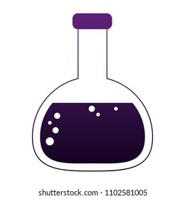 Flask lab symbol in purple lines