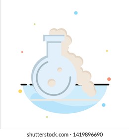 Flask, Lab, Test, Medical Abstract Flat Color Icon Template