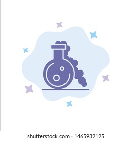 Flask, Lab, Test, Medical Blue Icon on Abstract Cloud Background. Vector Icon Template background