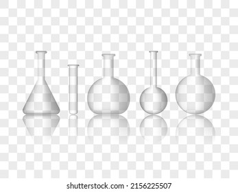 Flask, laboratory, chemistry set. Vector illustration.