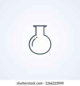 Flask, Laboratory glassware instruments , vector best line icon on white background , EPS 10
