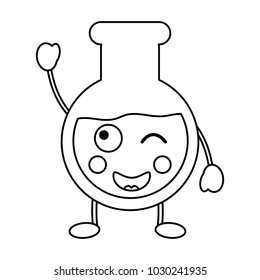 flask laboratory kawaii icon image 