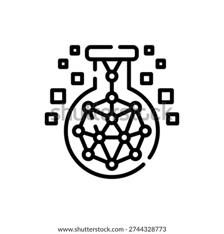 Flask Laboratory Science Glass Icon Design