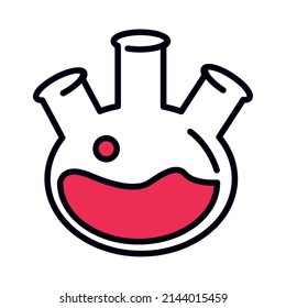 flask laboratory science line style icon