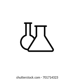 flask line black icon