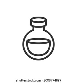 Icono de línea de máscara, signo o símbolo. Pictograma de primera calidad con un diseño de diseño. Icono de vector perfecto de píxel de máscara aislado en un fondo blanco.