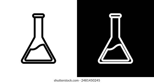 Flask line icon vector illustration set.