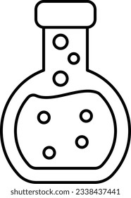 Flask line icons design education