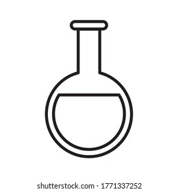 Flask line style icon design, Chemistry science and laboratory theme Vector illustration