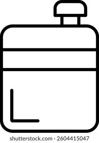 Flask Line Vector Icon Design