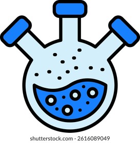 Flask Line Vector Icon Design
