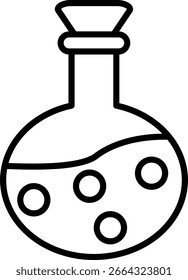 Flask Line vector Icon Design