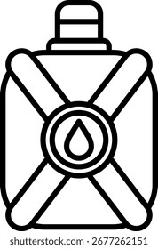 Projeto de ícone de vetor de linha de frasco