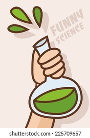flask with liquid poster science