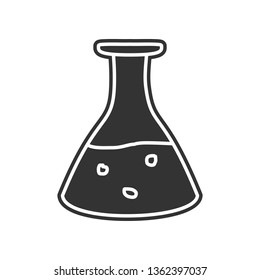 flask with liquid sketch icon. Element of Education for mobile concept and web apps icon. Glyph, flat icon for website design and development, app development