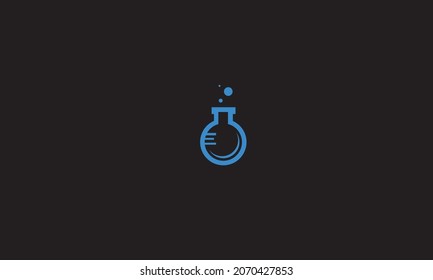 FLASK LOGO DESIGN WITH NEGATIVE SPACE EFFECT FOR ILLUSTRATION USE