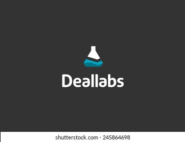 Flask Logo With Flat Style