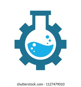 Flask Logo. Laboratory Icon. Chemical Symbol. Vector Eps 08.